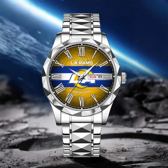 Discover Personalized Los Angeles Football Ramss Team Men Alloy Quartz Watch Gift