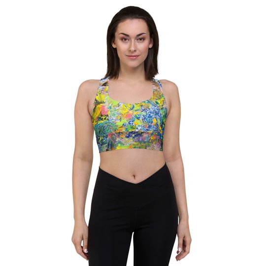 Discover Abstract Art Inspired Sports Bra, High Support Compression Fabric