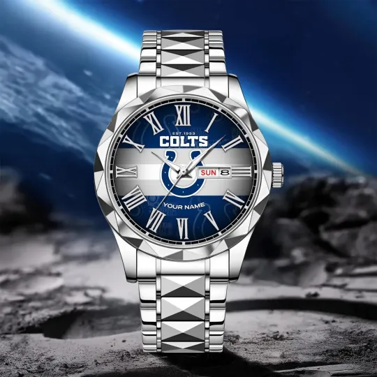 Discover Personalized Indianapolis Football Coltss Team Men Alloy Quartz Watch