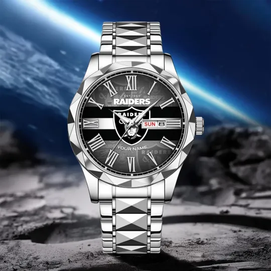 Discover Personalized Las Vegas Football Raiderss Team Men Alloy Quartz Watch Gift