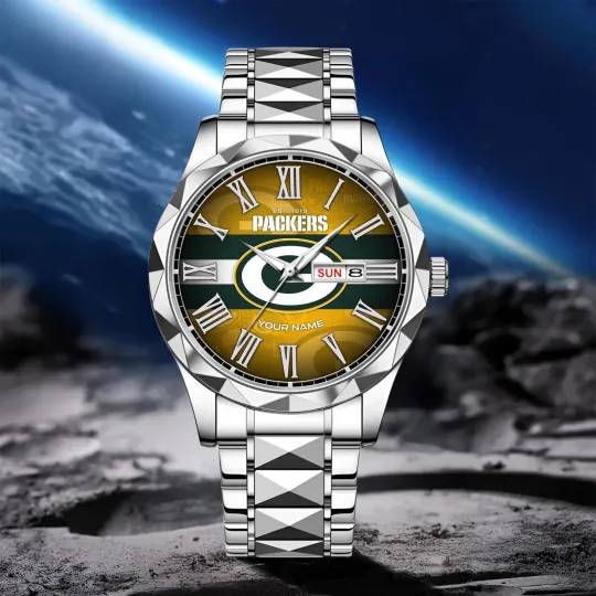 Discover Personalized Green Bay Football Packerss Team Men Alloy Quartz Watch Gift