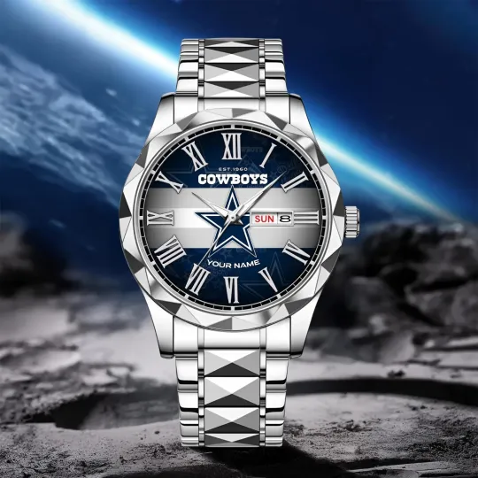 Discover Personalized Dallas Football Cowboyss Team Men Alloy Quartz Watch Gift