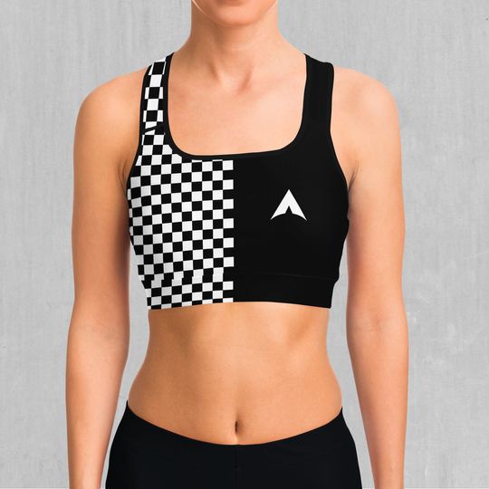 Checkerboard Sports Bra, Women's Sports Bra, Workout Bra, Yoga Bra, Sports Bra For Women