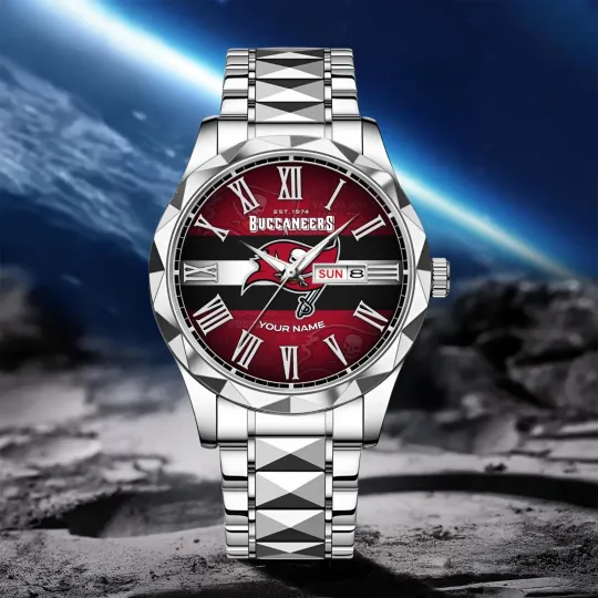 Discover Personalized Tampa Bay Football Buccaneerss Team Men Alloy Quartz Watch