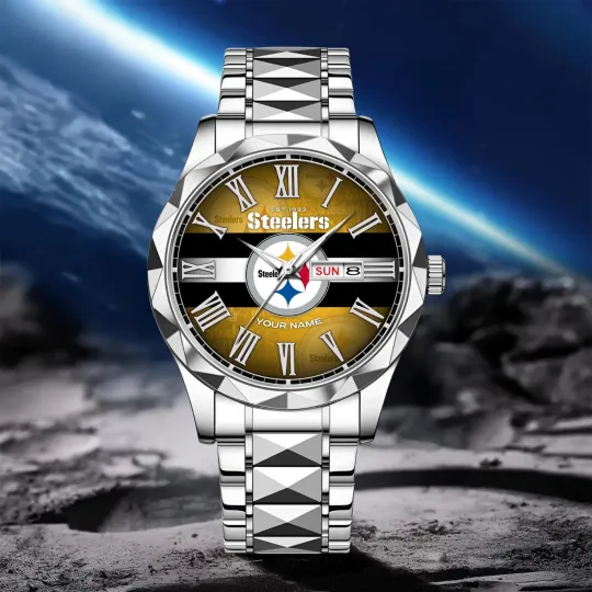 Personalized Pittsburgh Football Steelerss Team Men Alloy Quartz Watch