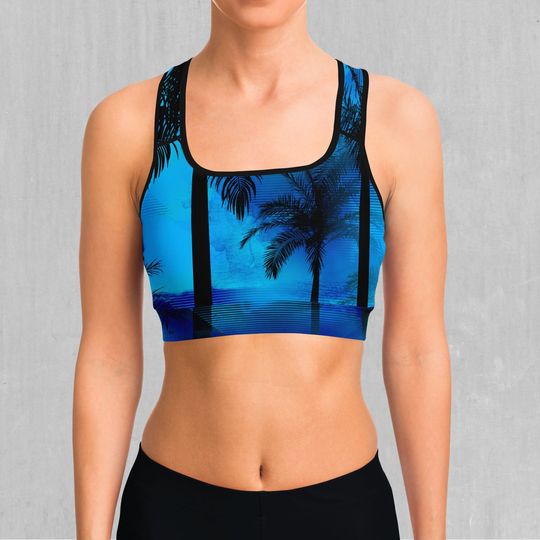 Oceania Coast Sports Bra for Women, Workout and Yoga Athletic Bra