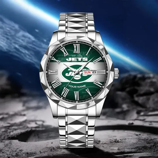 Discover Personalized New York Football Jetss Team Men Alloy Quartz Watch Gift