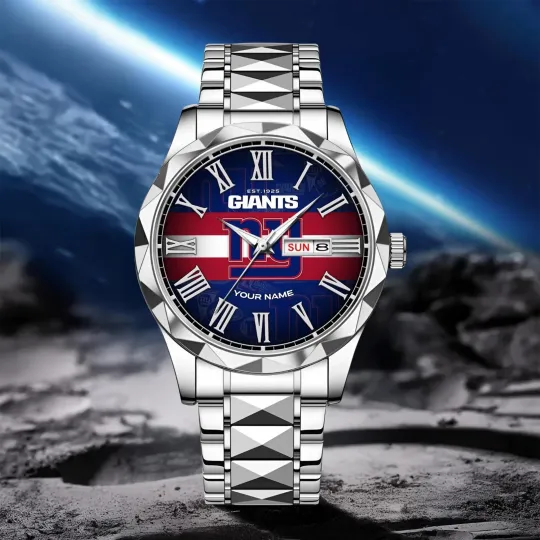 Discover Personalized New York Football Giantss Team Men Alloy Quartz Watch Gift