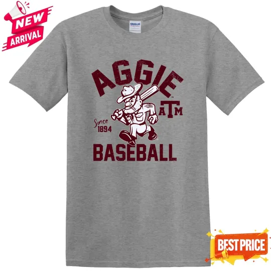 Discover Texas A& M Aggies Baseball Tee S-5XL