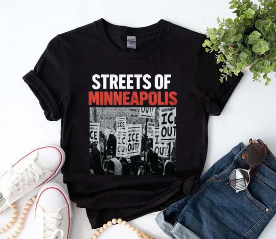 Discover Bruce Streets Of Minneapolis Right Now Shirt, Ice Out T-Shirt, Be Good Pretti Tee
