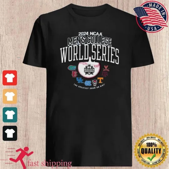 The Greatest Show On Dirt 2024 Men’s College World Series Tee