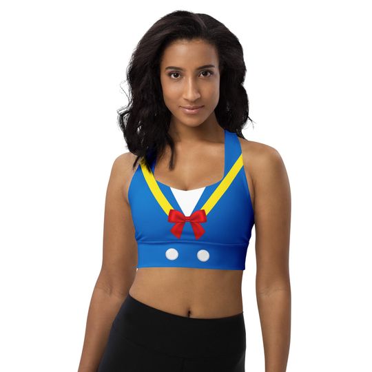 Donald Duck Sports Bra Womens Disney activewear top run Disney cosplay costume