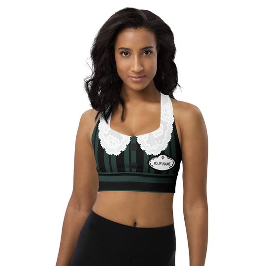 Discover Haunted Mansion Cast Member with Name Tag! Costume Longline sports bra