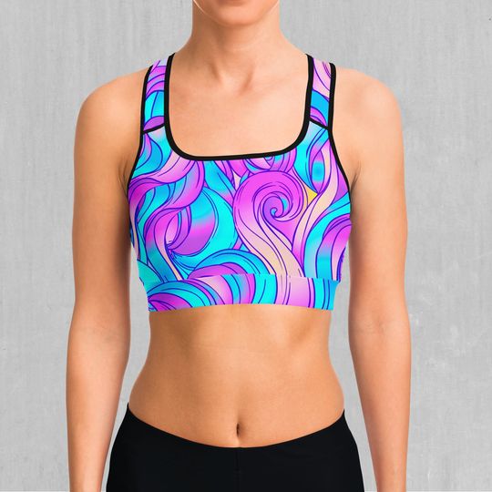 Discover Candy Psychedelic Sports Bra, Women's Sports Bra, Workout Bra, Yoga Bra