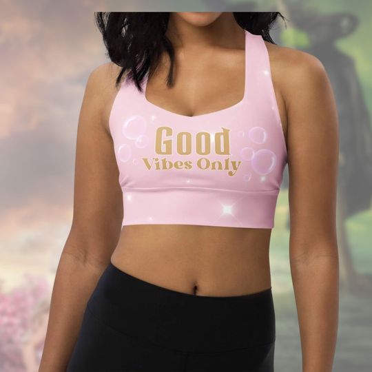 Discover Wicked Glinda Sports Bra Women's Pink Athletic Wear Activewear Top