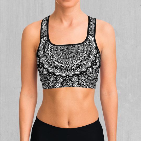 Discover Floral Mandala Floral Pattern Sports Bra, Women's Sports Bra, Workout Bra, Yoga Bra