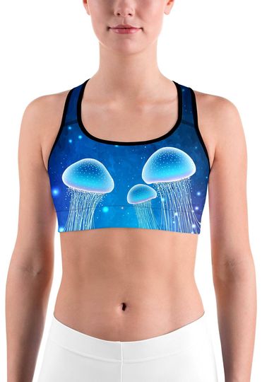 Discover Jellyfish Scuba Diving Sports bra