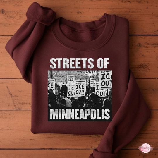 Discover Streets of Minneapolis Sweatshirt, Retro Minneapolis City Pride, Ice Out, Urban Protest Apparel, Minnesota Social Justice