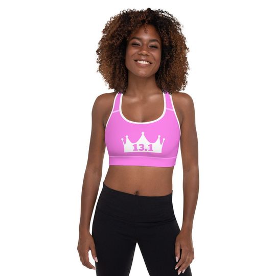 Half Marathon Crown Tiana Princess Padded Low Impact Sports Bra