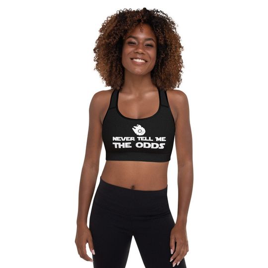 Discover Never Tell Me The Odds Han Solo Padded Low Impact Sports Bra