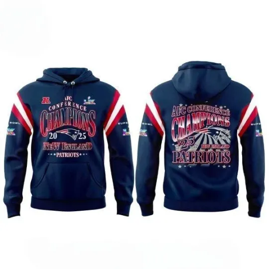 Discover Patriots 2025 A.FC Conference Champions Hoodie