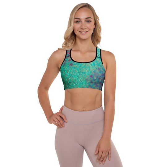 Discover Abstract Art Print Padded Women's Sports Bra