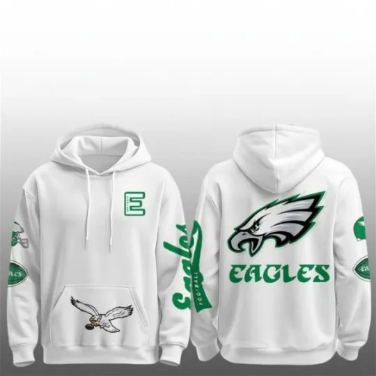 Discover Eagles White Iconic 2026 Hoodie