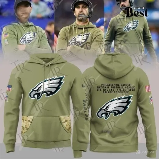 Discover Eagles Salute To Service 2025 Hoodie