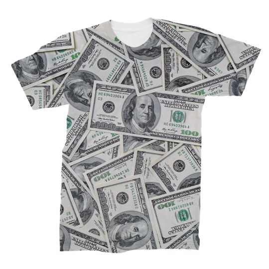Discover 3D Dollar Bills All-Over Print T-Shirt