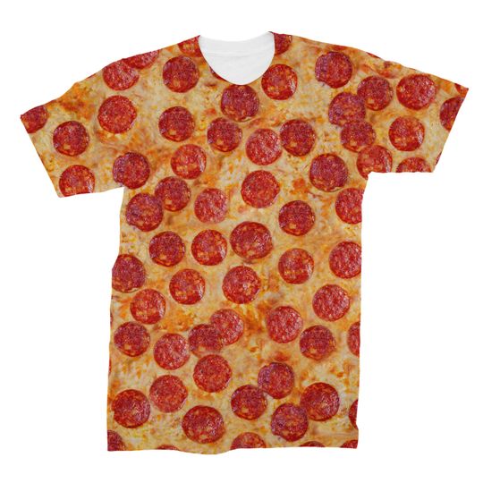 Discover Pepperoni Pizza All Over Print T-Shirt
