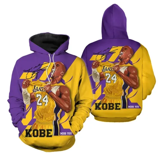 Discover Kobe Laker Basketball Hoodie, Superstar Number 24/8 3D Hoodie