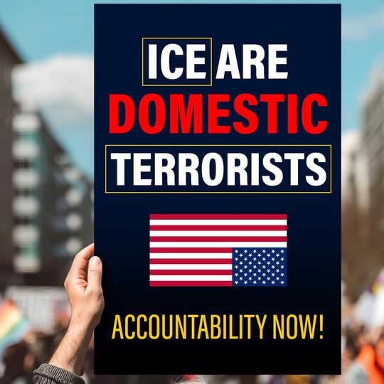 Discover Anti-ICE Protest Sign  Accountability Now, Activist Art (Digital Download, Printable JPEG)