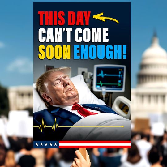 Discover Trump Protest Sign  Political Satire Art (Instant Digital Download)