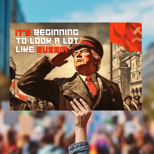 Discover Anti-Trump Protest Sign  "Its Beginning to Look a Lot Like Russia" (Instant Digital Download / PRINTABLE)