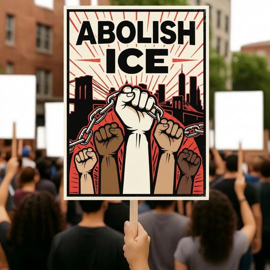 Discover Abolish ICE Protest Sign | Activist Rally Poster