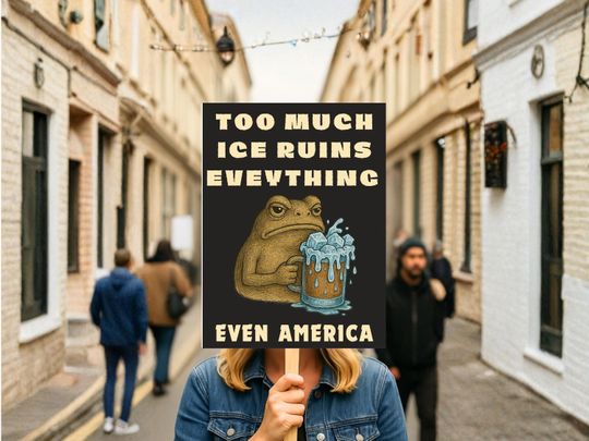 Minneapolis ICE Protest Sign, Abolish ICE Sign, No More Ice