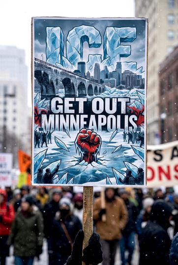 Discover Abolish ICE Protest Poster, ICE Get Out Minneapolis Protest Sign