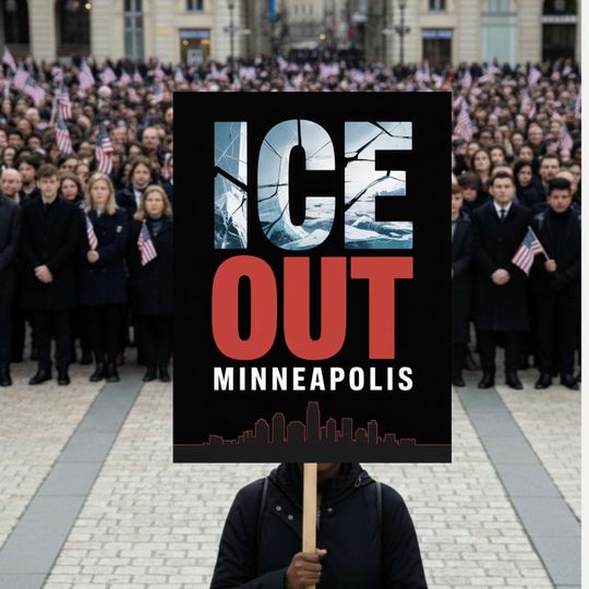 Discover Ice Out Minneapolis Protest Poster  Human Rights Activist Wall Art, Anti ICE Sign