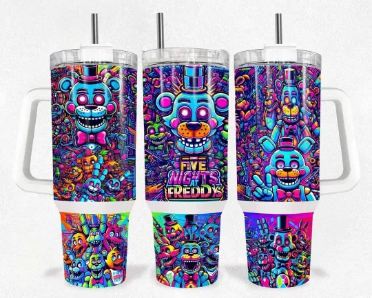 Discover 40oz Five Nights Tumbler straw, lid