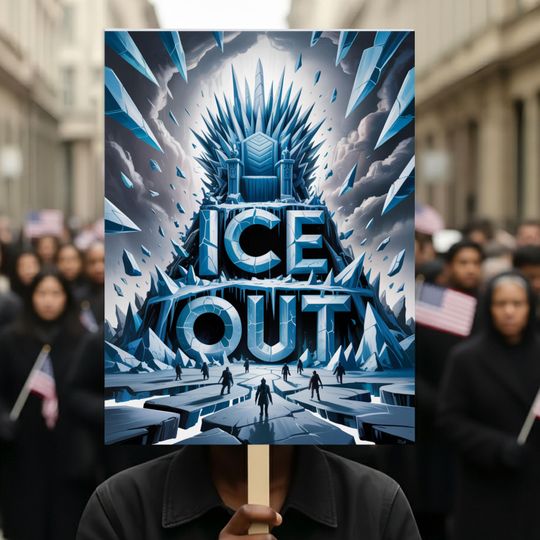 Discover ICE OUT Minneapolis Protest Yard Sign  Political Activist Art