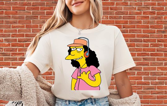 The Simpsons Otto Mann Headphone Music Art Cartoon T-Shirt