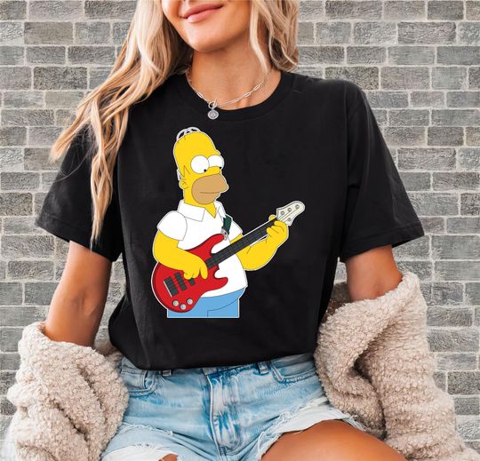 The Simpsons Homer Simpson Guitar T-Shirt