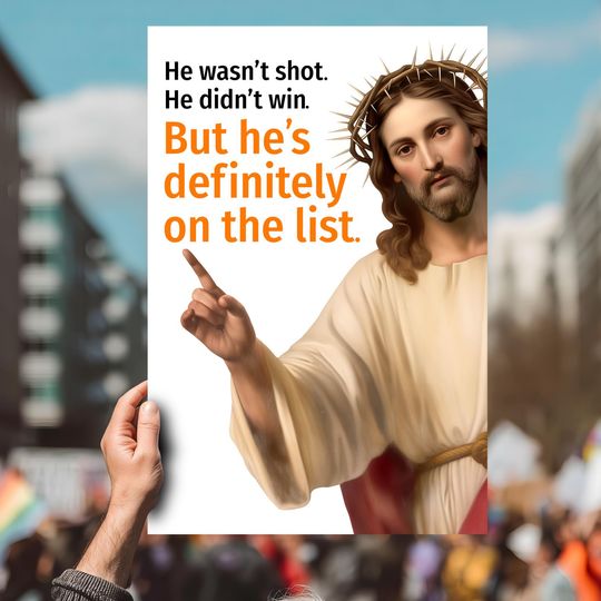 Discover Anti-Trump Protest Sign  Hes definitely on the list - Political Activist Rally Sign