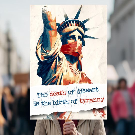 Discover Birth of Tyranny Protest Sign Statue of Liberty Art