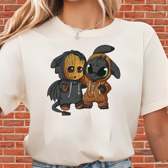 Discover Toothless and Groot Friends Cute T-Shirt