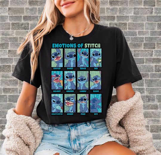 Discover Stitch Emotions Of Stitch Cute Stitch And Lilo T-Shirt