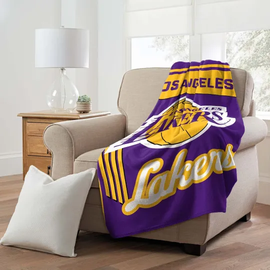 Discover Los Angeles Lakers 46" x 60" Microfiber Throw Blanket