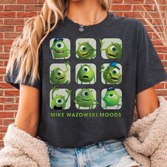 Discover Disney Mike Wazowski Moods Cute Tshirt | Unisex Adult Tee | Hoodie Sweatshirt | Premium DTF Print | Kids Option | O94