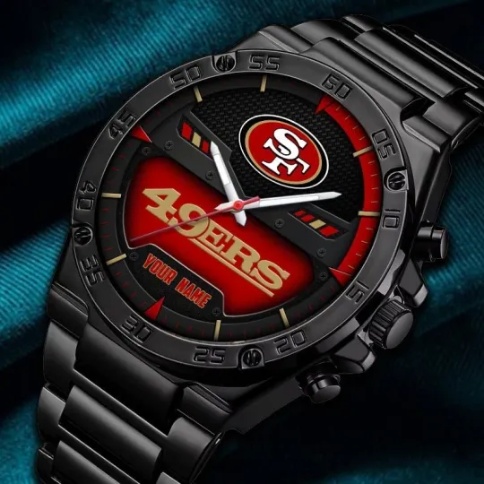 Discover Personalized San Francisco Football 49erss Team Gentleman Stainless Steel Watch
