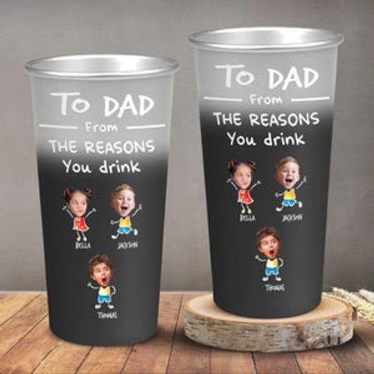 Custom Photo Our Child Might Be The Reason You Drink - Family Personalized Custom Aluminum Changing Color Cup